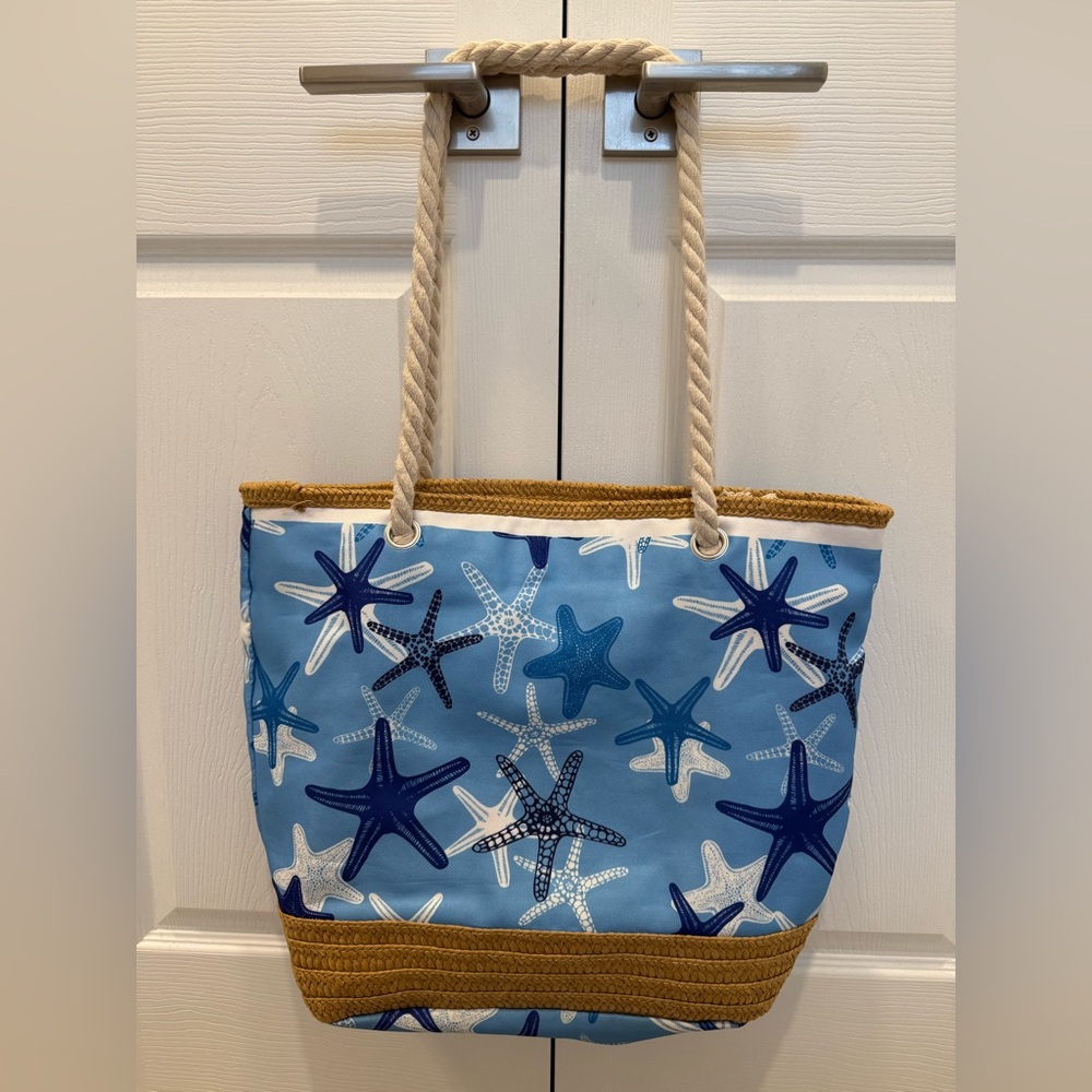 Like New! Blue Starfish Tote Bag